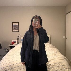 Urban outfitters Women's Navy fleece lined Jacket